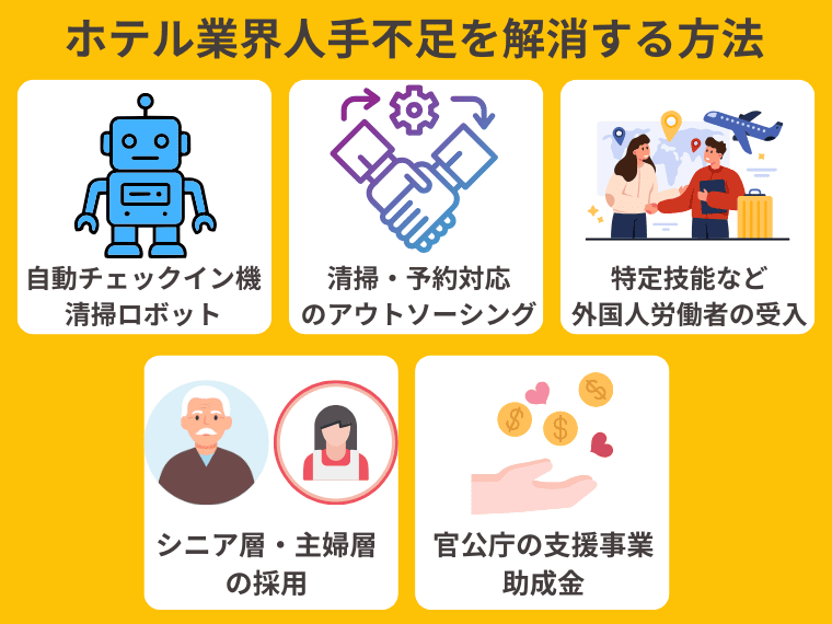 ホテル・宿泊業界の人手不足を解消する5つの方法