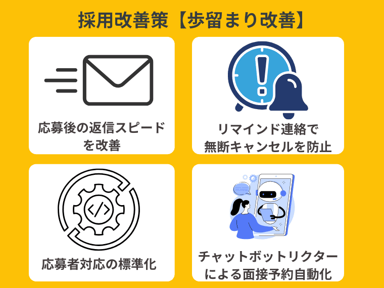 採用改善策②:応募者の離脱を防ぎ、確実に面接へつなげるための「歩留まり改善」