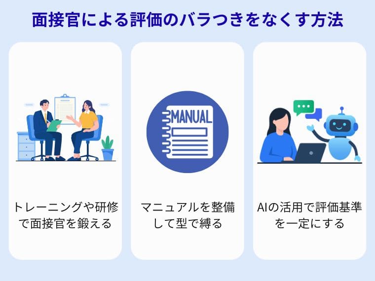 面接官の評価のバラつきをなくす3つの方法