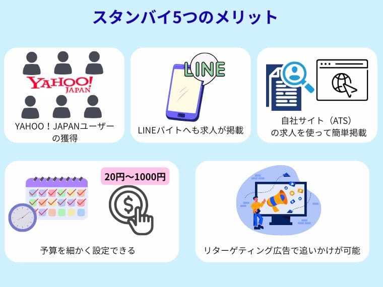 スタンバイの5つのメリット