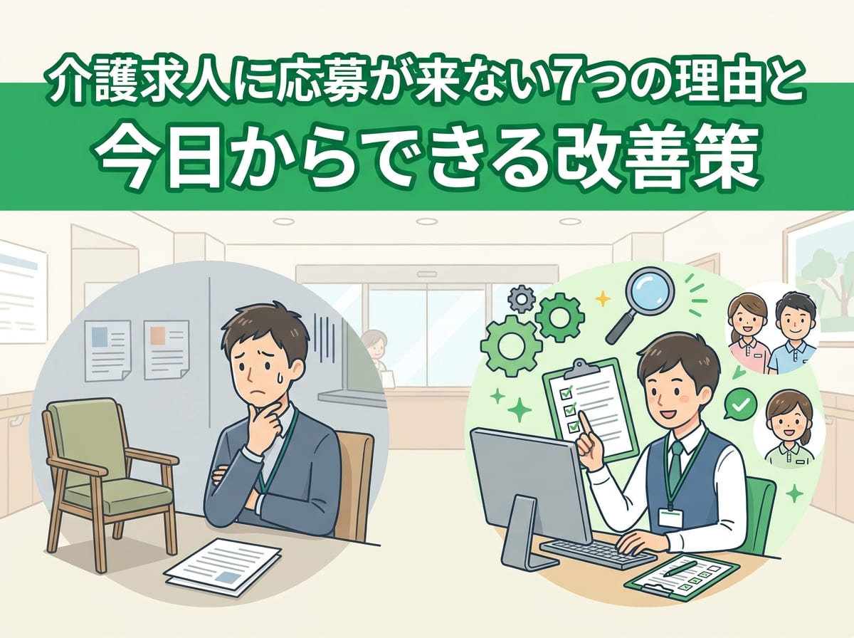 介護求人に応募が来ないのはなぜ？7つの原因と応募につなげる改善策 width=