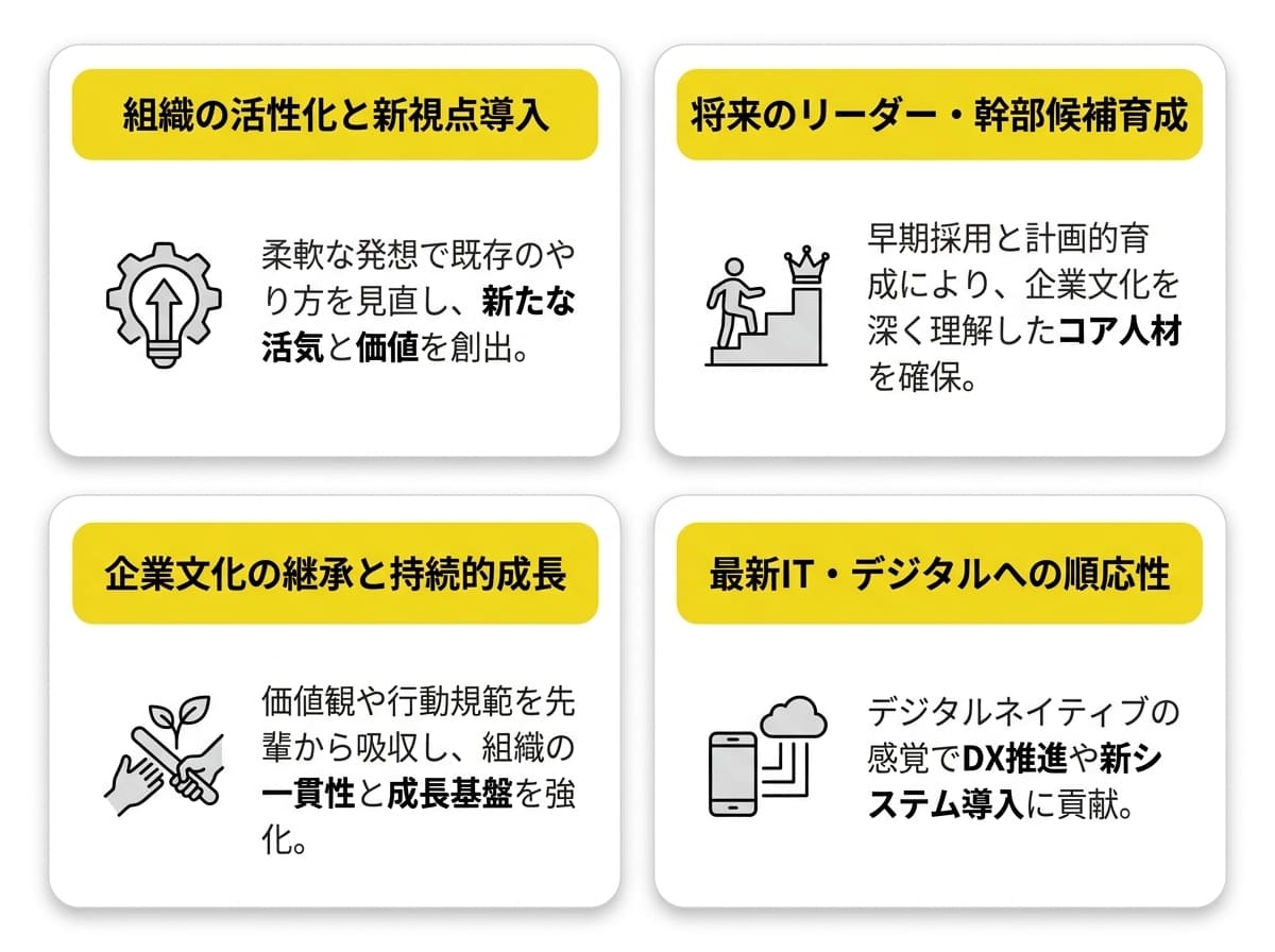 若手人材を採用する4つのメリット