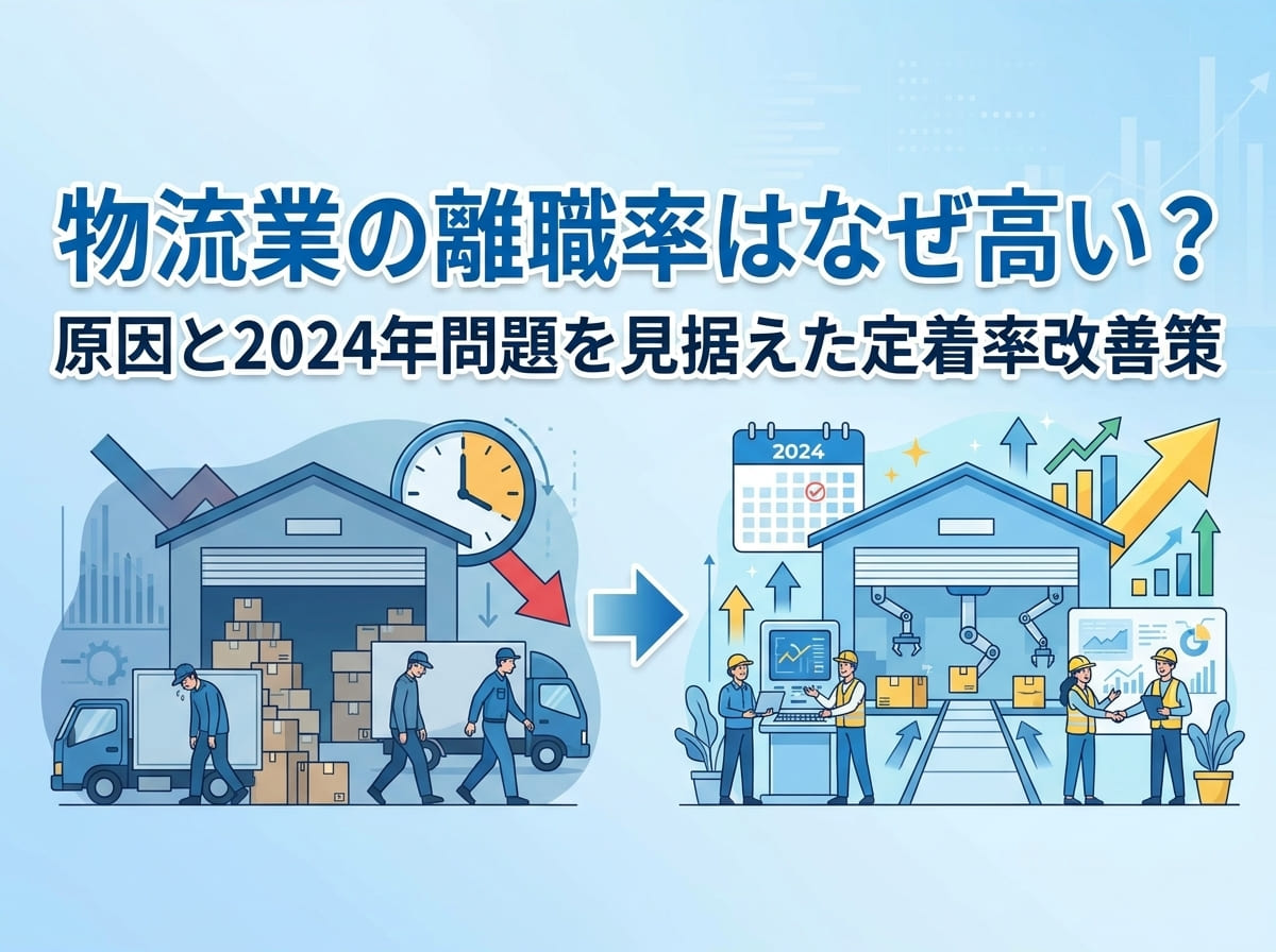 物流業の離職率はなぜ高い？原因と2024年問題を見据えた定着率改善策